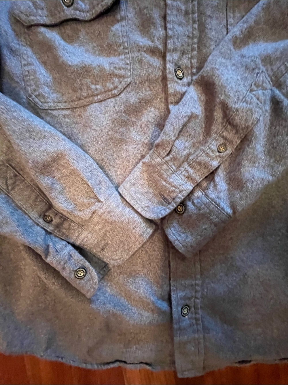 Field & Stream Men's Gray Button-Down Flannel Shirt - Picture 4 of 6